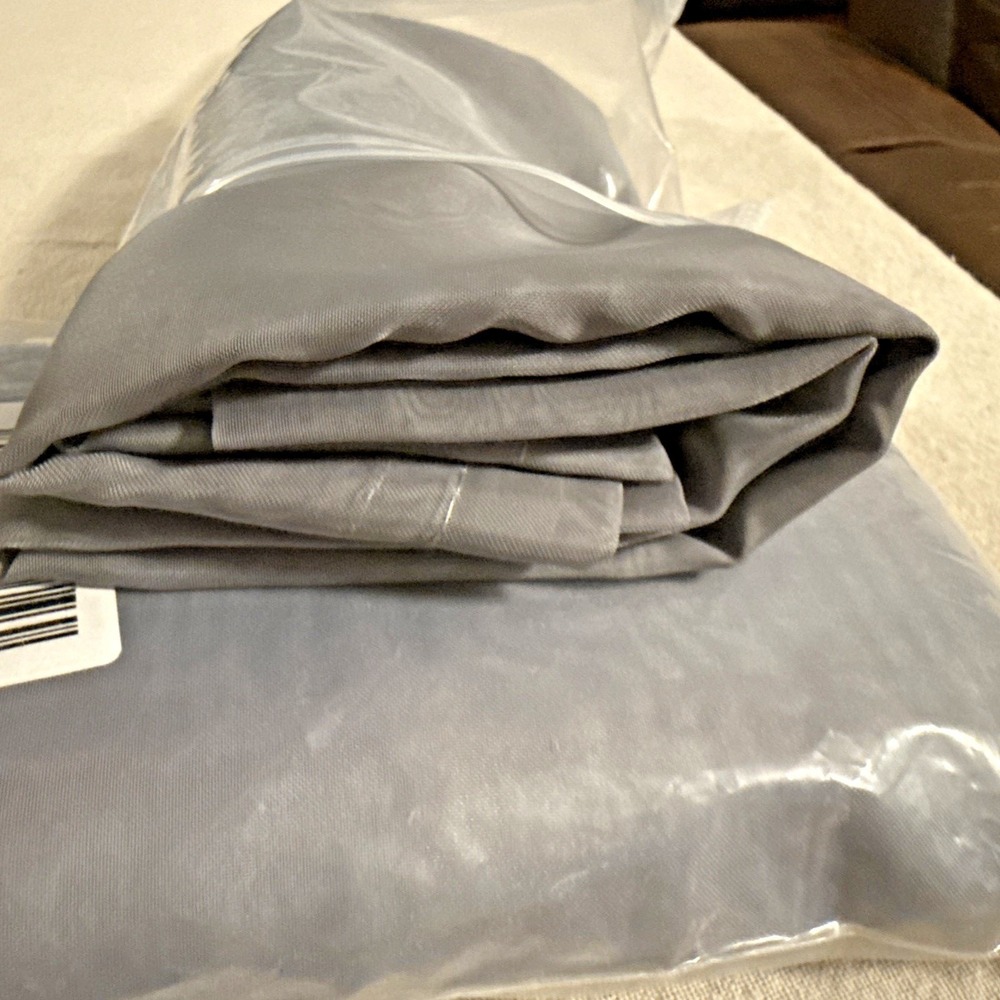 Sheer Curtains 45‎ Inch Long 2 Panels, Light 42"W x 45"L (Pack of 2) Light Grey